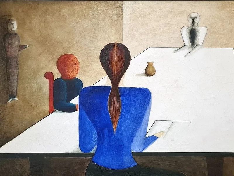 1888-Oskar Schlemmer - Cena tra amici